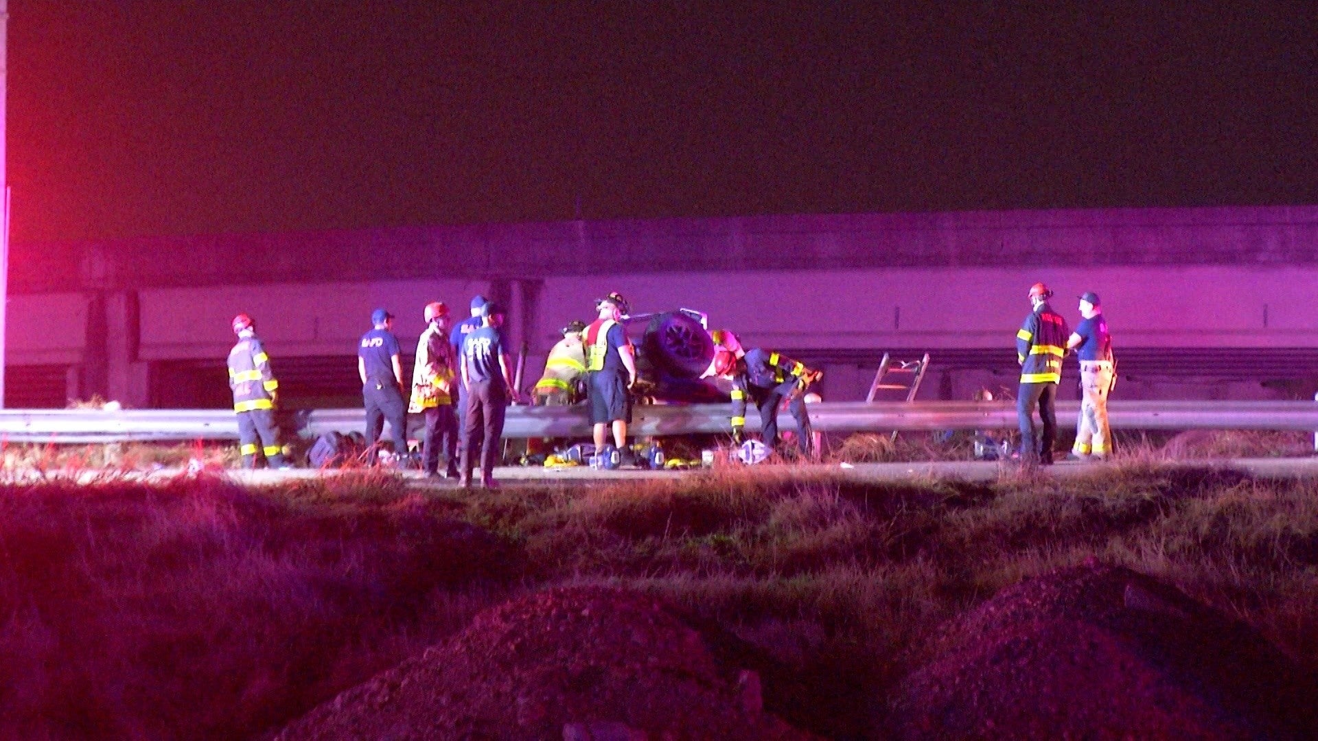 Woman dead after car catches fire in single-vehicle crash on