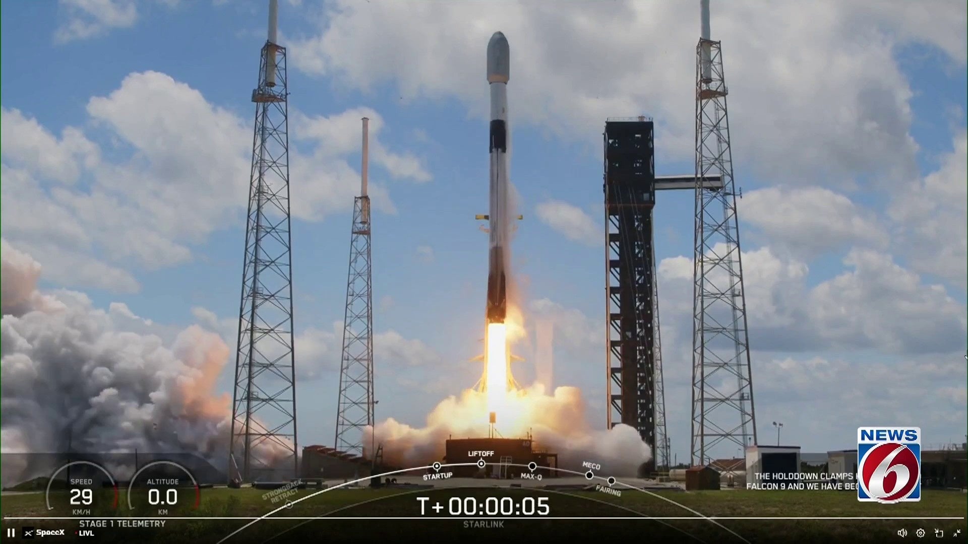 SpaceX launches Starlink mission from Florida coast