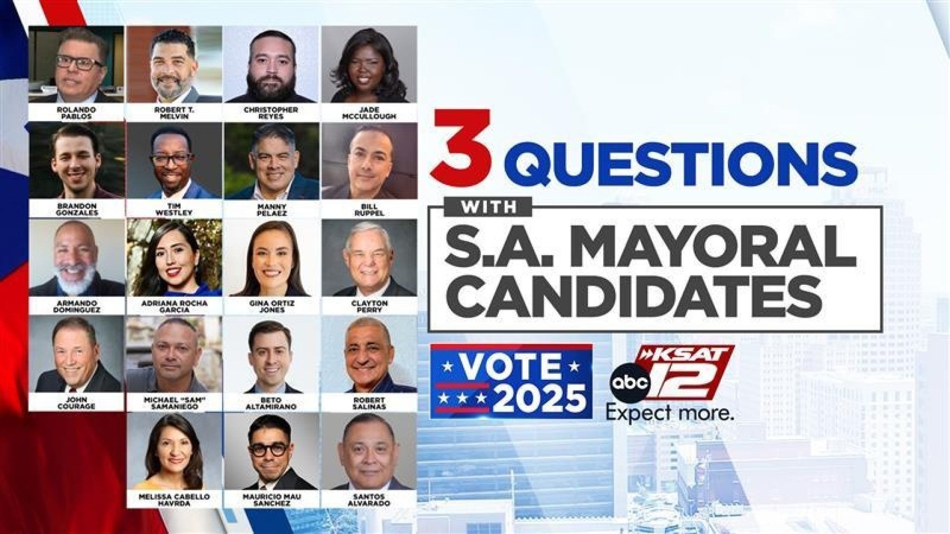 <a href="https://www.ksat.com/news/local/2025/04/03/san-antonio-mayors-race-meet-the-candidates-interviewed-in-ksats-3-questions-series/" target="_blank">San Antonio mayor’s race: Meet the candidates interviewed in KSAT’s ’3 Questions’ series</a>