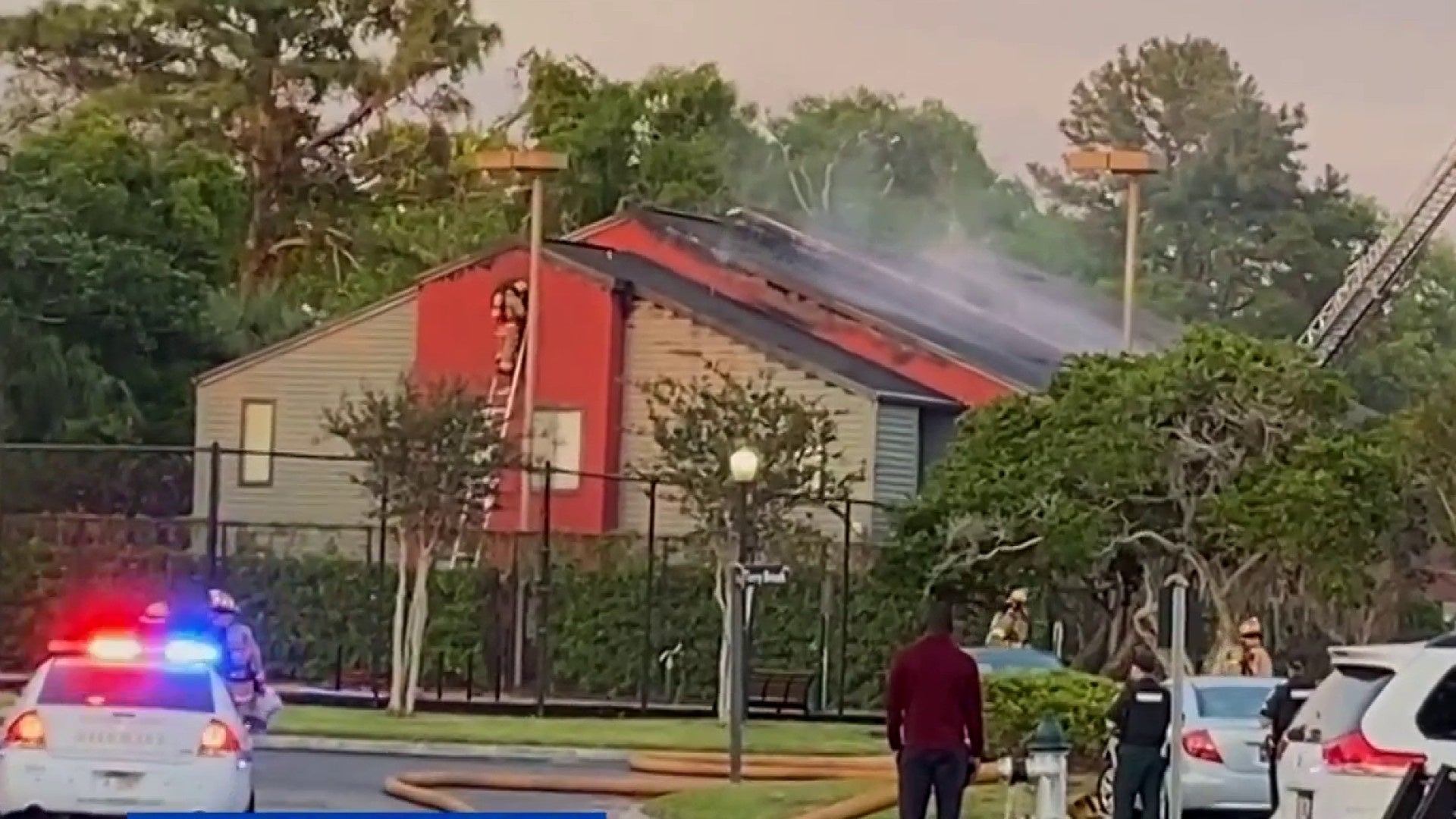 Crews battle 2-story apartment building fire in Orange County